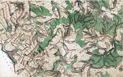 Mappa di Merbes le Château - Merbes-le-Château, Belgio da Joseph de Ferraris